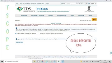 Error in establishing connection with TRACES Websocket Esigner. Please ensure that WebSigner Setup