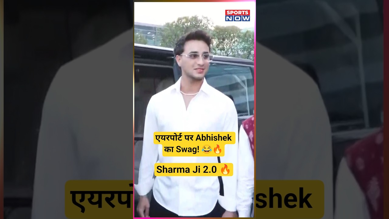 Abhishek Sharma's swag entry at Delhi airport 🔥😎 #shorts #shortsfeed #viral #ytshorts