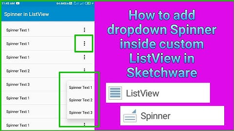 How to add Spinner inside a ListView || Gliese Developer ||