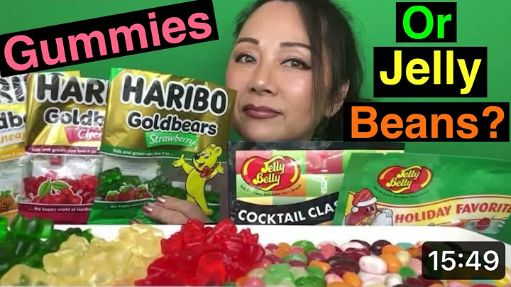 WHICH IS BETTER? HARIBO GUMMIES VS. JELLY BELLY? ASMR EATING SOUNDS #먹방 #asmr #mukbang #asmreating