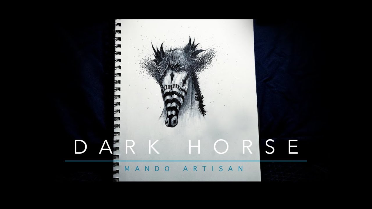 Pen & Ink - Dark Horse Speed Drawing - YouTube