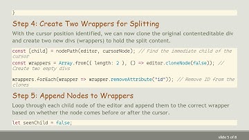 How to Safely Split a Contenteditable Div with JavaScript on Enter Key Press