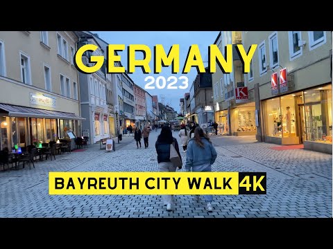 Bayreuth, Germany | Walk thru city centre | 2023 | (4K)