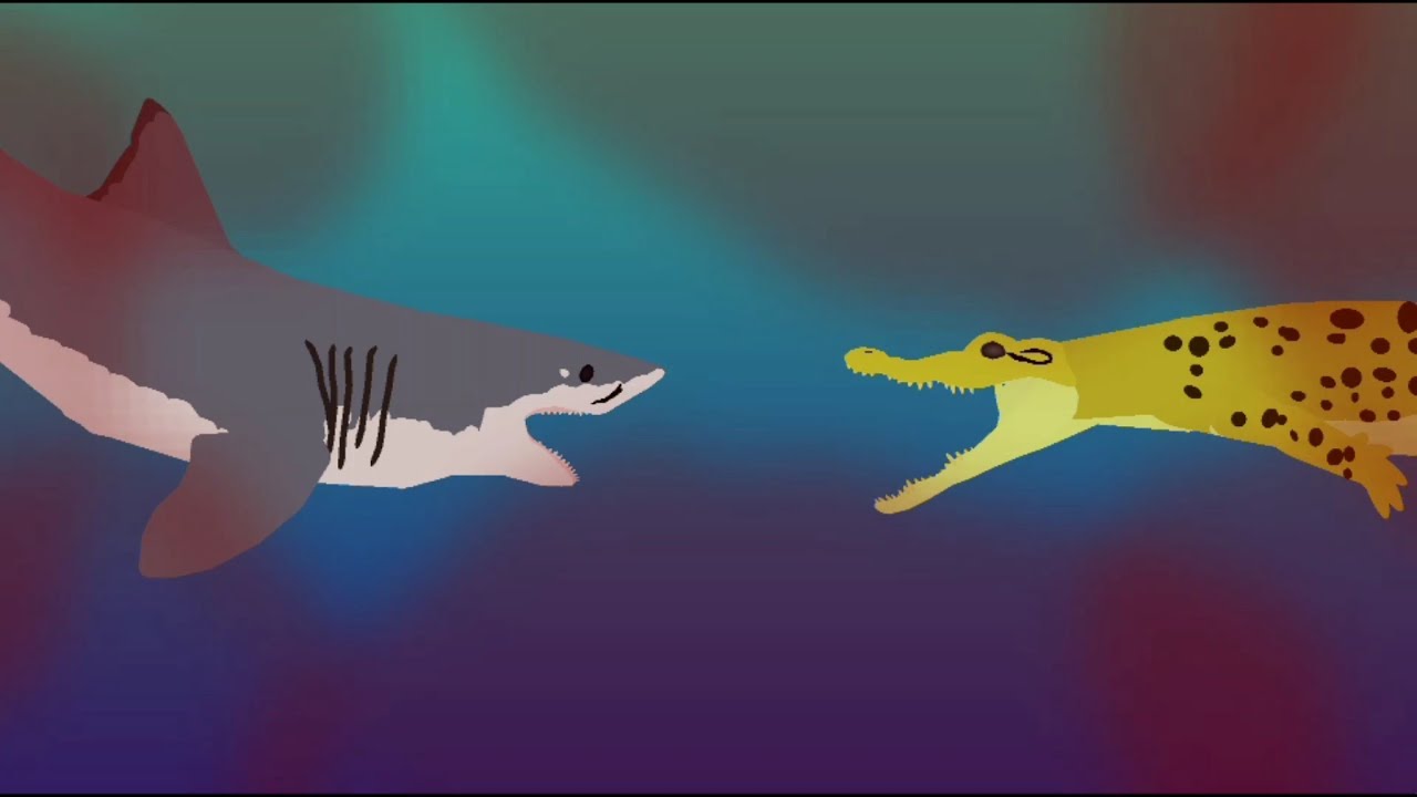 great white shark vs crocodile - YouTube