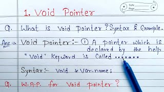 void pointer in c with example | what is void pointer? | Learn Coding