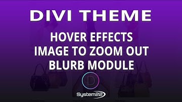 Divi Theme Image To Zoom Out Blurb Module On Hover 👍