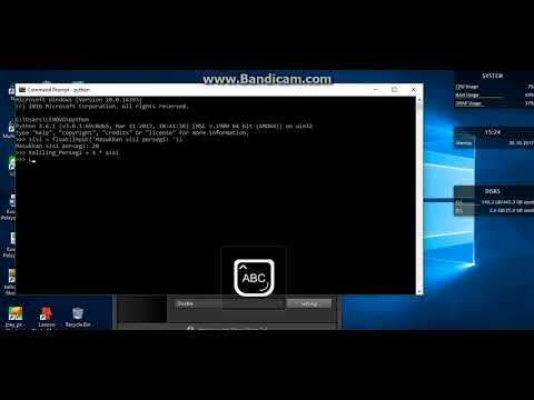 Coding Kalkulator Persegi ke Python Shell dari CMD