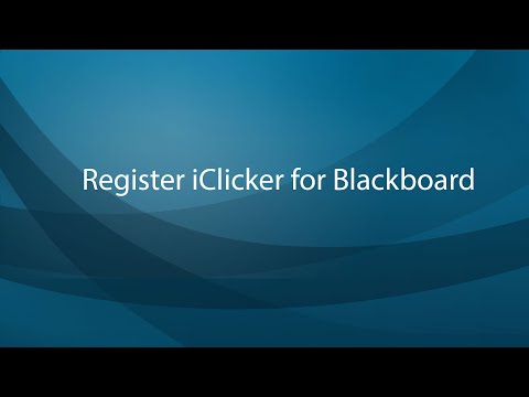 Register iClicker for Blackboard (for students)