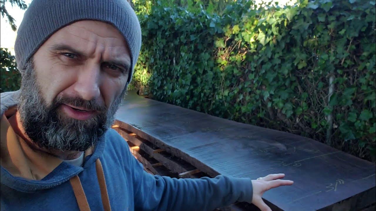 Why are live edge slabs so expensive Massive walnut slab completion