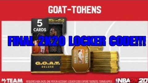 LAST 2K20 MyTeam LOCKER CODE! GUARANTEED FREE GOAT OR 750 TOKENS! NBA 2K20 MyTeam Locker Codes
