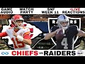 NFL SNF WEEK 11: Kansas City Chiefs vs Las Vegas Raiders: Game Audio/Scoreboard/Reactions