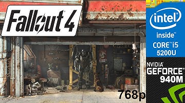 Fallout 4 on HP Pavilion 15-ab032TX, High Setting 768p, Core i5 5200u + Nvidia Geforce 940m