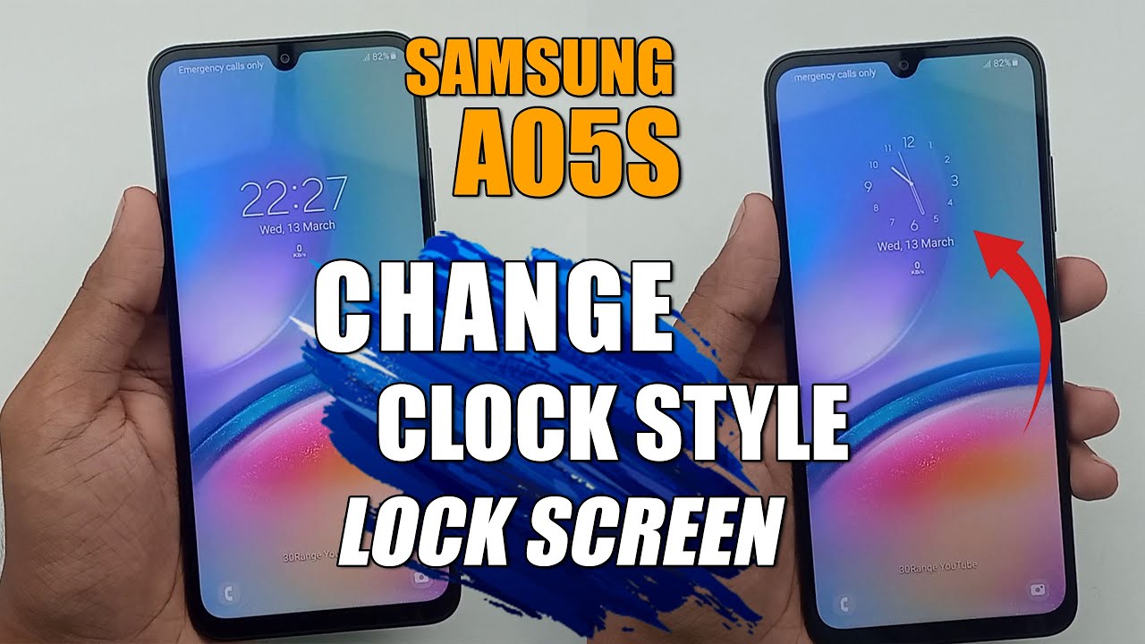 How To Change Clock Style On Lock Screen Samsung Galaxy A05s YouTube