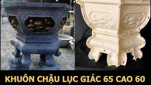 Khuôn Chậu Cảnh ABS Lục Giác 65 Cao 60 Chân Quỳ - Mẫu Mới
