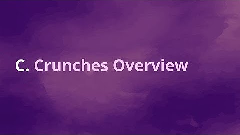 Obesity ML Competition: Lecture 3, Part C - Crunches Overview