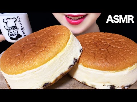 【咀嚼音/ASMR】りくろーおじさんのチーズケーキを食べる音 しゅわふわ  スフレチーズケーキ ホール食いモッパン スイーツ大食い CHEESE CAKE MUKBANG