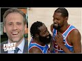 Max Kellerman laughs off the idea of the Knicks threatening the Nets' Big 3 | First Take