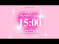 💗⏳ 7 Hour Silent Pomodoro Timer 15x21 (15/5) Silent Pink Heart Aesthetic Gentle Focus ✨