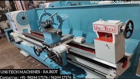 ALL GEARED HEAVY DUTY LATHE MACHINE 9ft & 12 ft | UNI-TECH RAJKOT - INDIA