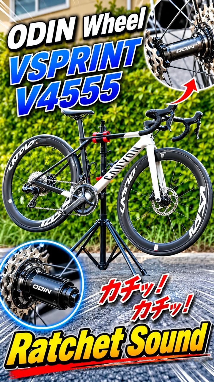 ODIN Wheel VSPRINT V4555 | Ratchet Sound 🔥 #roadbike