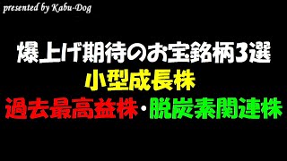 株価爆上げ期待のお宝銘柄！好決算株の注目銘柄3選【小型成長株・過去最高益株・脱炭素関連株】