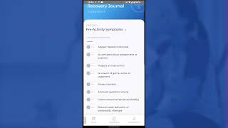 SportGait: How to Complete a Recovery Journal Entry screenshot 3