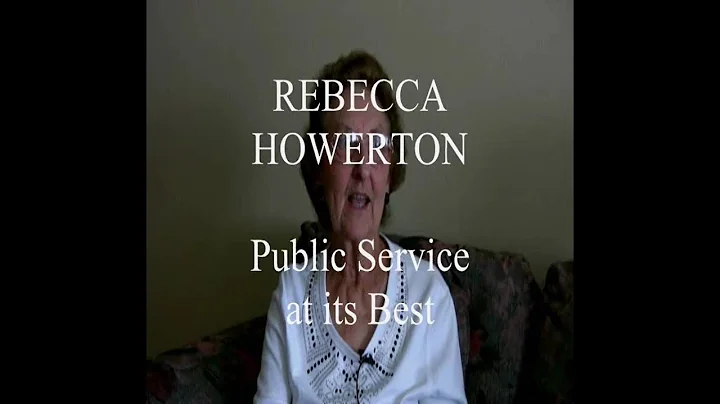 Rebecca Howerton: Public Service at its Best