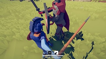 Totally Accurate Battle Simulator - Hoplite defeated Knight