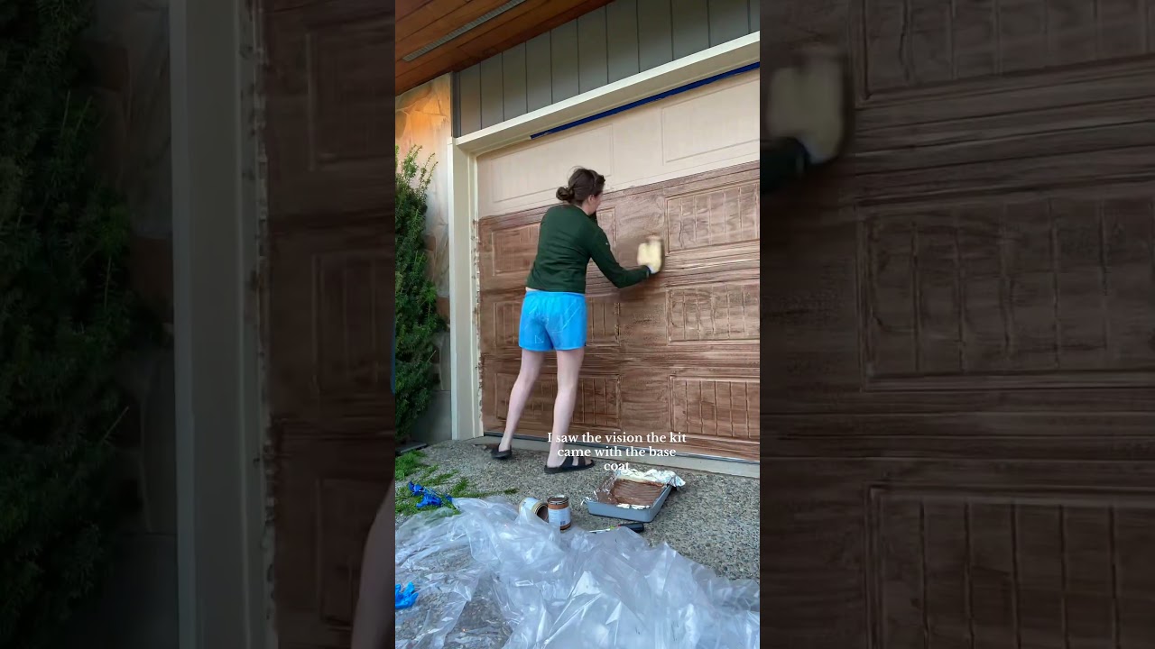 Garage door makeover on a budget!