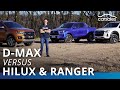 Ford Ranger v Isuzu D-MAX v Toyota HiLux 2020 Comparison Test | carsales