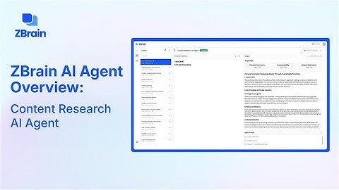 ZBrain AI Agent Overview: Content Research AI Agent