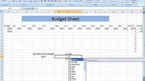 Excel Accounting part 14 Project three budget MS Office 2007 Pashto Videos 2019