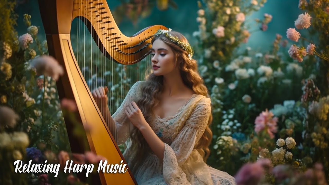 Hallelujah Instrumental 🌿 Heavenly Harp Music 🌿 Hallelujah Cover Music