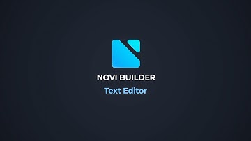 Novi HTML Visual Builder - Text Editor