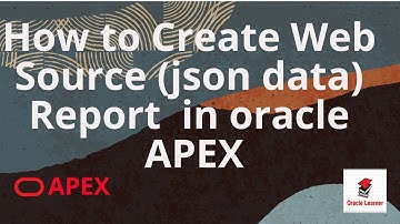 How to create web source (jeson data) report in oracle apex | Web source report in oracle apex