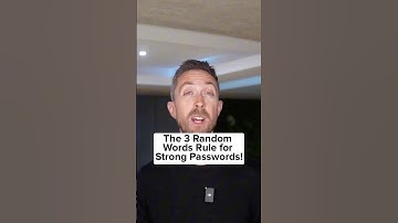 The 3 Random Words Rule For Strong Passwords