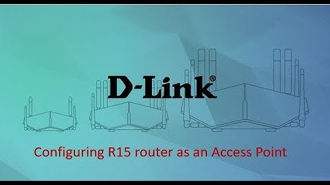 D-Link  R15  Access Point configuration