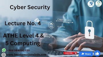 Cyber Security Lecture No. 04 ATHE Level 4 & 5 Computing