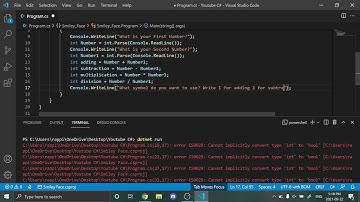 Making a Calculator in vscode C#!