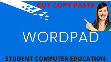 Wordpad cut copy paste | student computer education