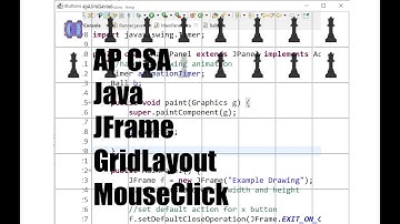 AP CSA JFrame + GridLayout + JButton Chess MouseListener