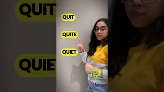 Master The Difference: Quit Vs. Quite Vs. Quiet - Learn Daily English Words learnenglish ananya