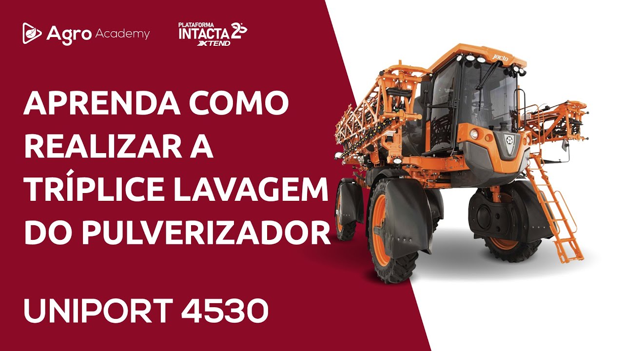 Como realizar a tríplice lavagem no pulverizador Uniport 4530 Jacto | Agro Academy