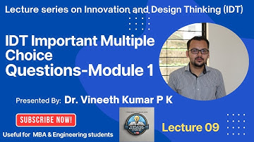 IDT Module 1 Important Questions & Answers Part 2 | VTU MBA & BE 2022 Scheme | Innovation and Design