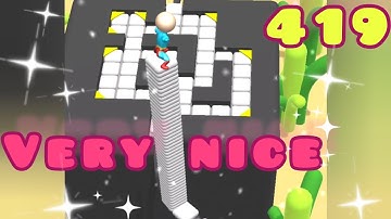 Stacky Dash level 419 very nice 👍 #mobilegameroom #gameplay #stackydash #game  #shorts #stacky