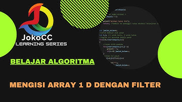 belajar algoritma : 9.08-9 mengisi array 1 dimensi dengan filter pada bahasa C, bahasa Indonesia