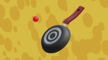 Ping Pong Ball On Pan | Rigid Body Simulation | Blender Animation