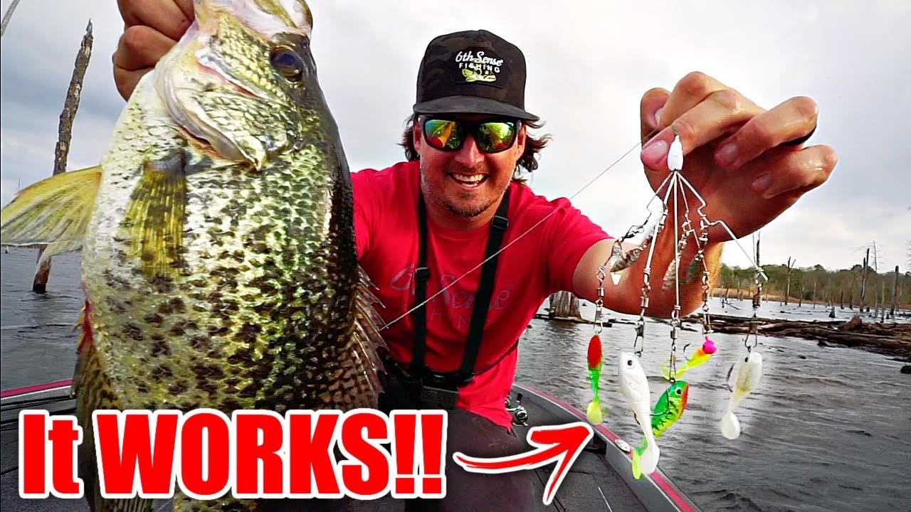 Fishing MICRO Umbrella Rigs for MONSTER Crappie!! (It Actually