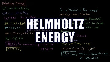 Chemical Thermodynamics 6.1 - Helmholtz Energy