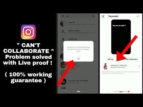 can't collaborate because they don't have access to instagram music problem solved